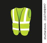 safety vest front with visible... | Shutterstock .eps vector #2107498997