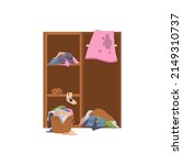 closet piled with dirty things... | Shutterstock .eps vector #2149310737
