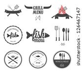 restaurant menu design elements ... | Shutterstock .eps vector #126467147