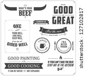set of restaurant menu... | Shutterstock .eps vector #127102817