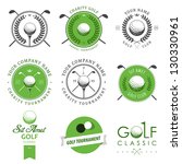 Set Of Golf Club Logos  Labels...