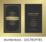 luxury business card and golden ... | Shutterstock .eps vector #1017819781