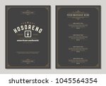 restaurant logo and menu design ... | Shutterstock .eps vector #1045564354