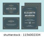 set wedding invitations... | Shutterstock .eps vector #1156002334