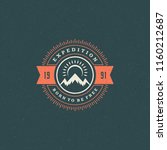 mountains logo emblem vector... | Shutterstock .eps vector #1160212687