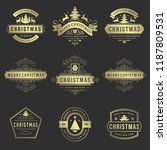 christmas labels and badges... | Shutterstock .eps vector #1187809531