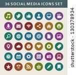 social media icons vector | Shutterstock .eps vector #130378934