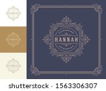 vintage logo elegant flourishes ... | Shutterstock .eps vector #1563306307