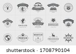 camping logos and badges... | Shutterstock .eps vector #1708790104