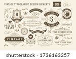 vintage typographic design... | Shutterstock .eps vector #1736163257