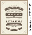 retro typographic design... | Shutterstock .eps vector #177570917