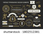 vintage typographic decorative... | Shutterstock .eps vector #1802512381