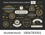 vintage typographic decorative... | Shutterstock .eps vector #1806783301