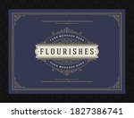 vintage ornament greeting card... | Shutterstock .eps vector #1827386741