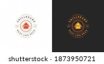 barbecue logo vector... | Shutterstock .eps vector #1873950721