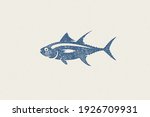 fresh tuna fish silhouette for... | Shutterstock .eps vector #1926709931