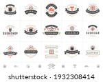sushi restaurant logos and... | Shutterstock .eps vector #1932308414