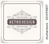 vintage design template. retro... | Shutterstock .eps vector #201959857