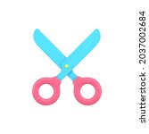 stationery scissors 3d icon.... | Shutterstock .eps vector #2037002684