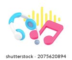 bright music lover composition... | Shutterstock .eps vector #2075620894