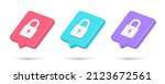 realistic closed padlock... | Shutterstock .eps vector #2123672561