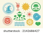summer symbols and objects set... | Shutterstock .eps vector #2142686427
