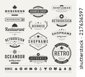 retro vintage insignias or... | Shutterstock .eps vector #217636597