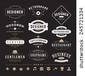 retro vintage insignias or... | Shutterstock .eps vector #245721334