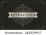 vintage logo template golden... | Shutterstock .eps vector #263529917