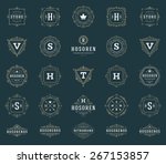 set luxury logos template... | Shutterstock .eps vector #267153857