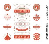 christmas labels and badges... | Shutterstock .eps vector #321218654