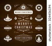 christmas decorations vector... | Shutterstock .eps vector #324456194