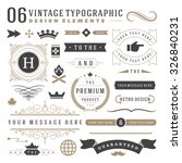 retro vintage typographic... | Shutterstock .eps vector #326840231