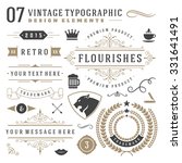 retro vintage typographic... | Shutterstock .eps vector #331641491