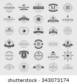 retro vintage logotypes or... | Shutterstock .eps vector #343073174