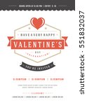 happy valentine's day party... | Shutterstock .eps vector #551832037