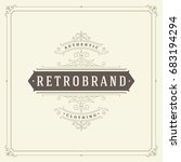 ornament logo design template... | Shutterstock .eps vector #683194294