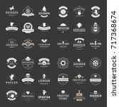 vintage logos design templates... | Shutterstock .eps vector #717368674