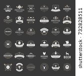 vintage logos design templates... | Shutterstock .eps vector #732828511