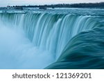 Niagara Falls, long exposure close up of Horseshoe Falls, Canada