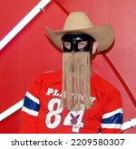 Small photo of Los Angeles, USA. 28th Sep, 2022, Orville Peck arrives at Universal BROS premiere held at The Regal LA Live