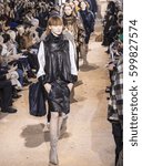 Small photo of NEW YORK, NY - FEBRUARY 11, 2017: Ina Maribo Jensen walks the runway at the Lacoste Fall Winter 2017 fashion show during New York Fashion Week at the Spring Studios