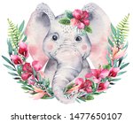 A Poster With A Baby Elephant....