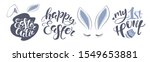 bunny kisses easter wishes.... | Shutterstock . vector #1549653881
