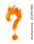 Fire Question Mark Symbol On...