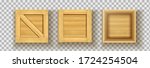 square realistic vector wood... | Shutterstock .eps vector #1724254504
