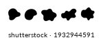 organic black blobs irregular... | Shutterstock .eps vector #1932944591