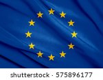 Fabric texture flag of European Union