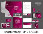 colorful corporate identity... | Shutterstock .eps vector #342473831