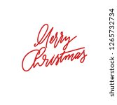 merry christmas     hand... | Shutterstock .eps vector #1265732734